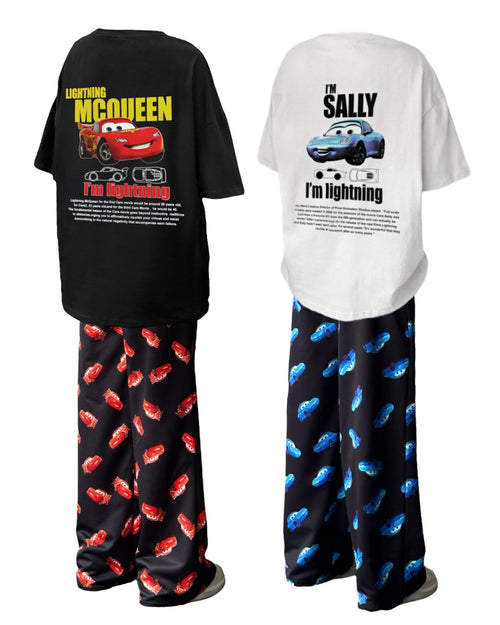 Cars McQueen & Sally Sevgili Çift Pijama Takımı (Alt + Üst Set)