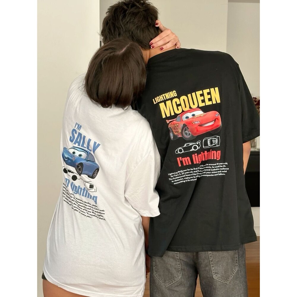 Cars McQueen & Sally Sevgili Çift Pijama Takımı (Alt + Üst Set)