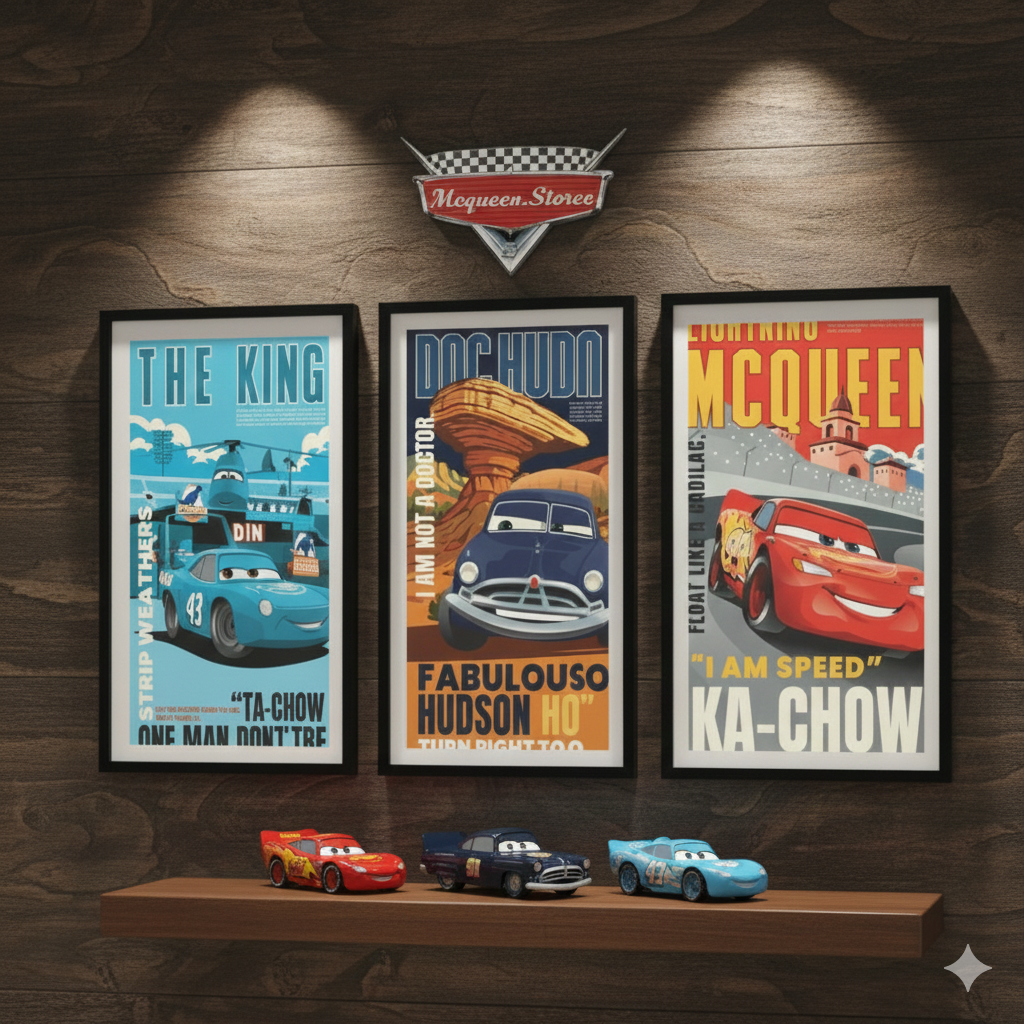Cars Şampiyonlar Metalik Posterleri