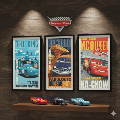Cars Şampiyonlar Metalik Posterleri