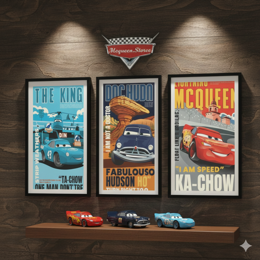 Cars Şampiyonlar Metalik Posterleri